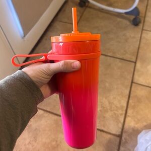 Starbucks Orange and Pink Party Tumbler